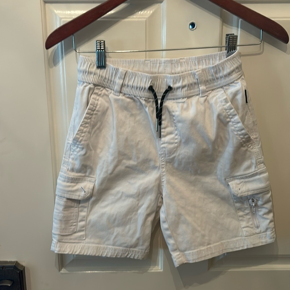 White cargo shorts